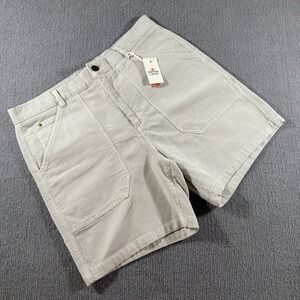 NWT Marine Layer Utility Cord Shorts Mens‎ 33 Light Grey Stretch